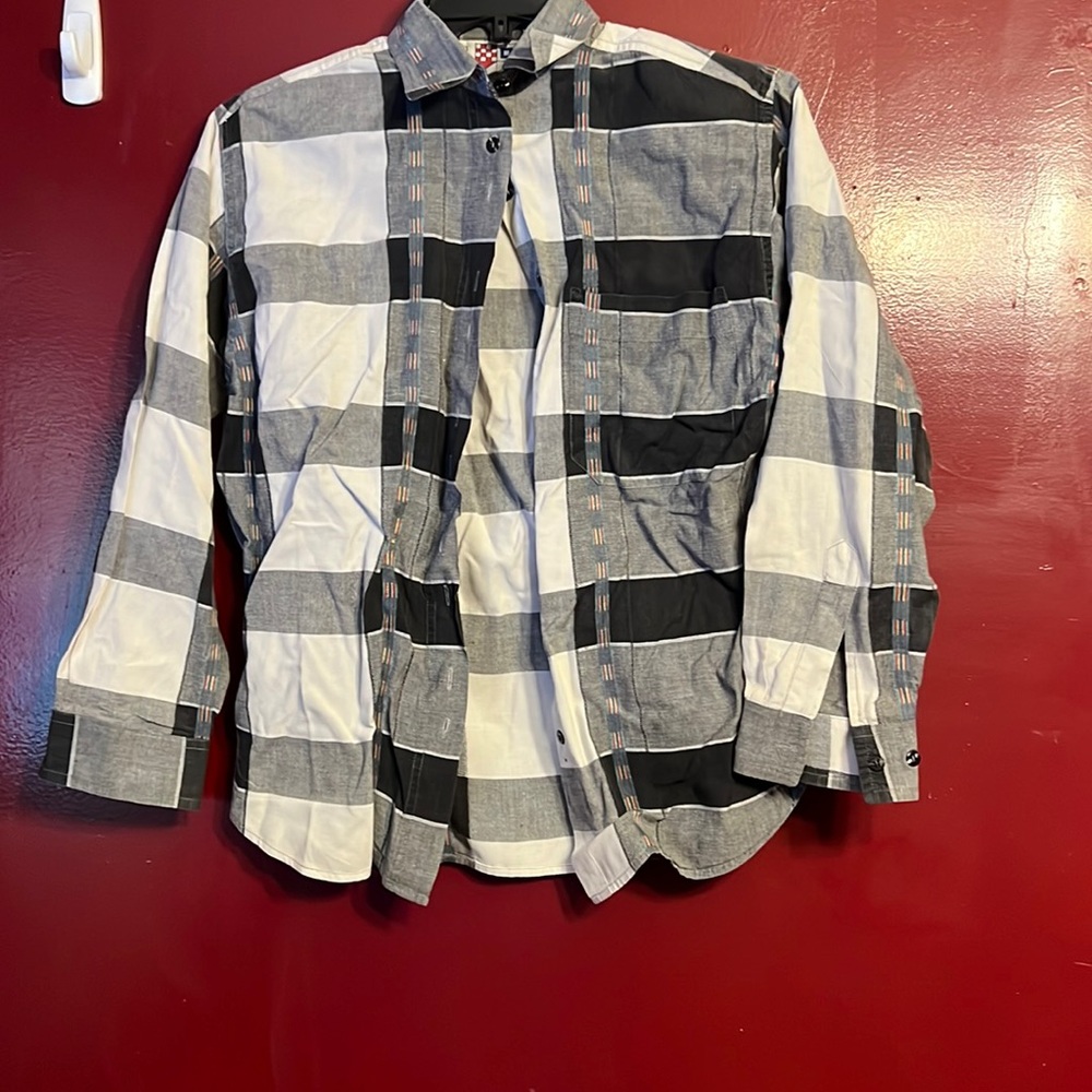 citi-craze size S grey plaid shirt